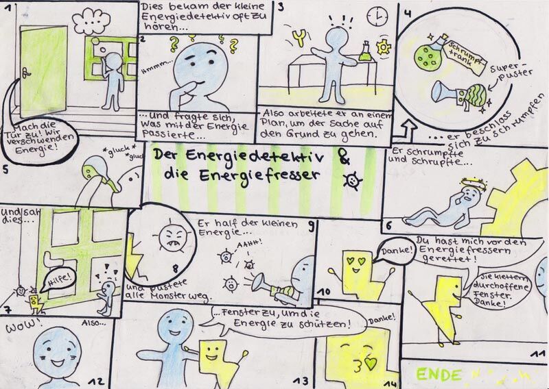 „Der Energiedetektiv und die Energiefresser“ – ein Comic von Stine T. (15) aus Kirchlinteln