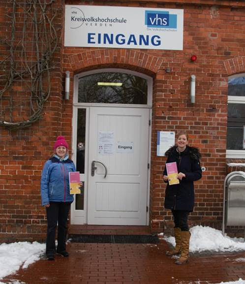 Esther Kemper (KVHS) und Janine Schmidt-Curreli (Klimaschutzagentur Klever) haben den WWF/Helmholz-Forschungsverbund-Kurs „Klimafit“ in den Landkreis Verden geholt.
